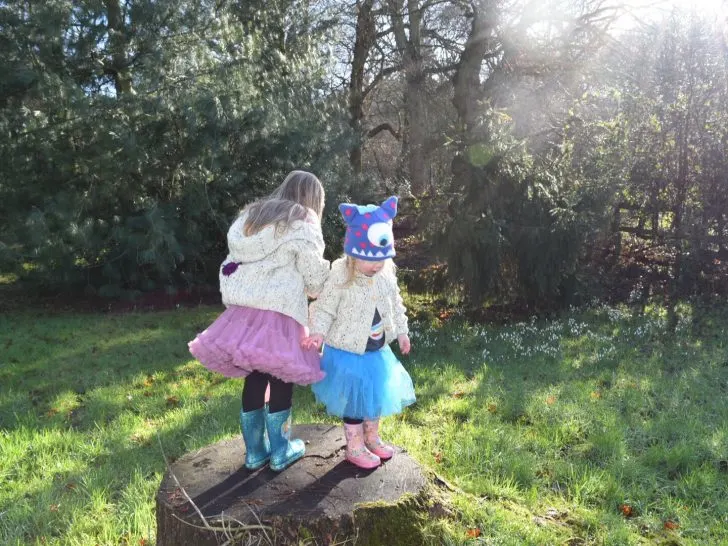 Half-term fun in Cheshire – Building dens, puddle jumping and snowdrop walks