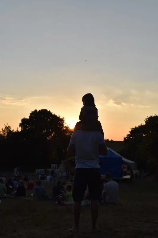 Sunsets and at the Timber Festival - a family friendly festival