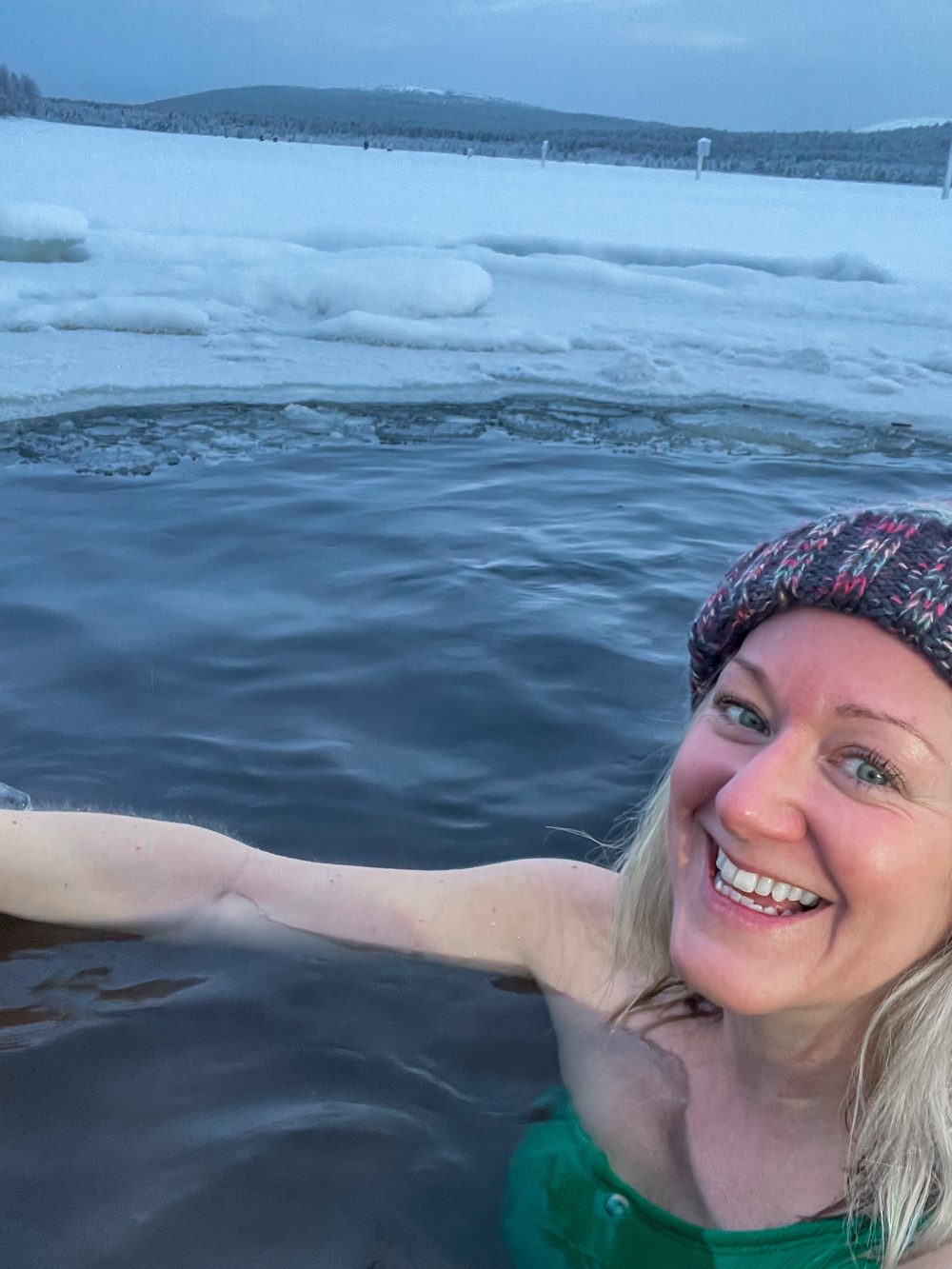 Ice dipping in Lapland 
