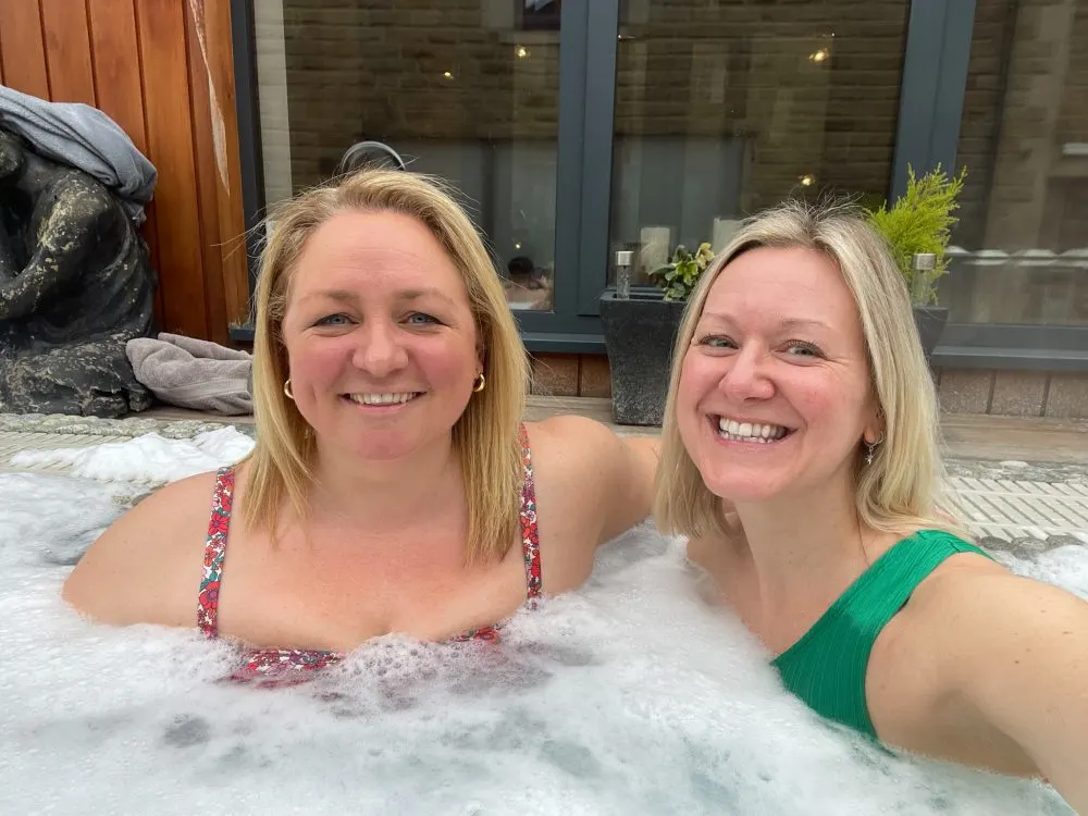 Spa at three horseshoes inn  with Jenny at Peak District kids